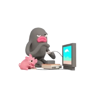 😊 emoji Adorable Rosa the Pig @kal_pc Telegram sticker 9 of 16