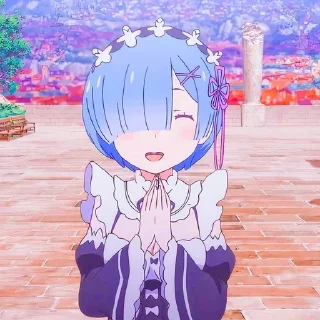 😄 emoji Re Zero @animestickersii Telegram sticker 18 of 81