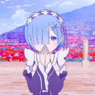 🤭 emoji Re Zero @animestickersii Telegram sticker 24 of 81