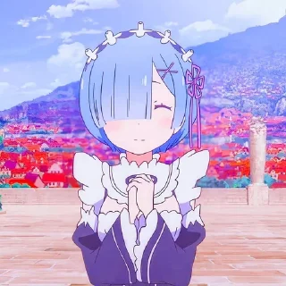 😊 emoji Re Zero @animestickersii Telegram sticker 13 of 81
