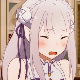 😫 emoji Re Zero @animestickersii Telegram sticker 1 of 81