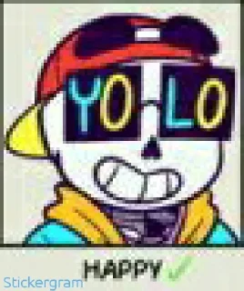 Sticker from Yolo sans