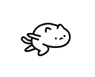😊 emoji cuteWhiteCat move Sticker @kal_pc Telegram sticker 12 of 24