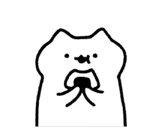 😊 emoji cuteWhiteCat move Sticker @kal_pc Telegram sticker 23 of 24