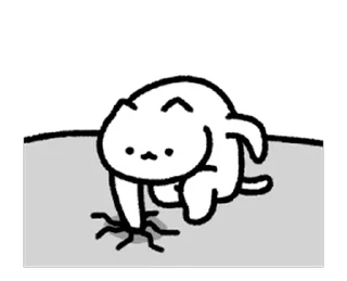 😊 emoji cuteWhiteCat move Sticker @kal_pc Telegram sticker 16 of 24