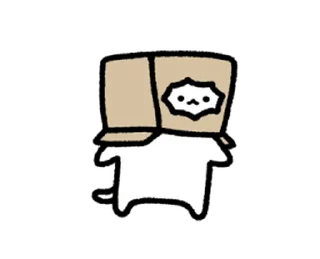 😊 emoji cuteWhiteCat move Sticker @kal_pc Telegram sticker 7 of 24