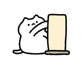 😊 emoji cuteWhiteCat move Sticker @kal_pc Telegram sticker 14 of 24