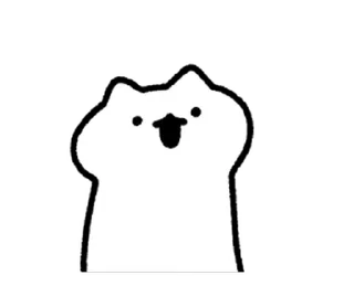 😊 emoji cuteWhiteCat move Sticker @kal_pc Telegram sticker 24 of 24