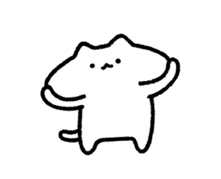 😊 emoji cuteWhiteCat move Sticker @kal_pc Telegram sticker 18 of 24