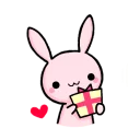🎉 emoji Pink-Bunny Telegram sticker 22 of 119