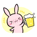🍺 emoji Pink-Bunny Telegram sticker 5 of 119