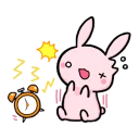 😪 emoji Pink-Bunny Telegram sticker 7 of 119