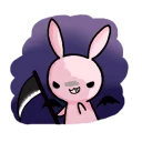 😈 emoji Pink-Bunny Telegram sticker 23 of 119