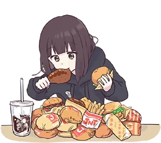 🍔 emoji 𝓑𝔂" @Gifs_Gallery x @Sticker_cafee " Telegram sticker 23 of 49