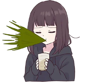🍵 emoji 𝓑𝔂" @Gifs_Gallery x @Sticker_cafee " Telegram sticker 12 of 49