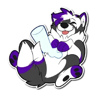 🐶 emoji Kipi Furry 2 🦊 — @stckrRobot Telegram sticker 21 of 120