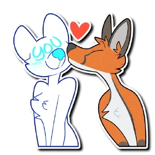❤️ emoji Kipi Furry 2 🦊 — @stckrRobot Telegram sticker 16 of 120