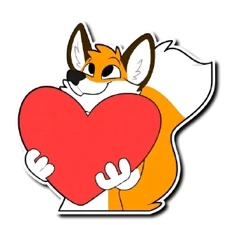 ❤️ emoji Kipi Furry 2 🦊 — @stckrRobot Telegram sticker 3 of 120