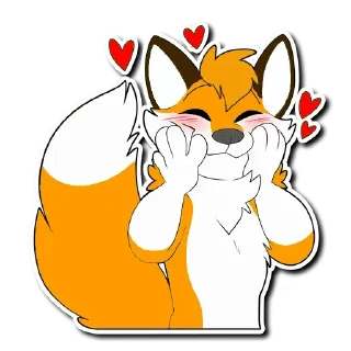 🥰 emoji Kipi Furry 2 🦊 — @stckrRobot Telegram sticker 2 of 120