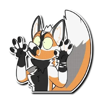 😯 emoji Kipi Furry 2 🦊 — @stckrRobot Telegram sticker 12 of 120