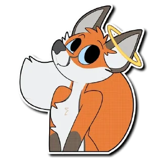 😇 emoji Kipi Furry 2 🦊 — @stckrRobot Telegram sticker 18 of 120