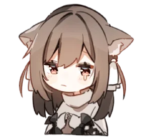 😥 emoji Amaenbo cat @moe_sticker_bot Telegram sticker 14 of 24
