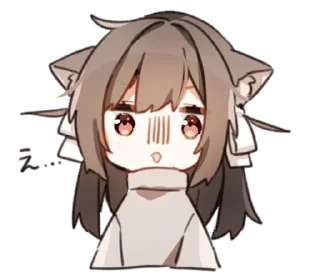 😨 emoji Amaenbo cat @moe_sticker_bot Telegram sticker 12 of 24