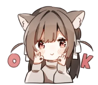 👌 emoji Amaenbo cat @moe_sticker_bot Telegram sticker 4 of 24