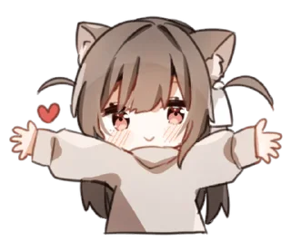 🫂 emoji Amaenbo cat @moe_sticker_bot Telegram sticker 8 of 24