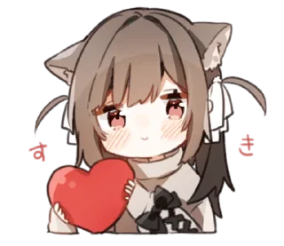 🥰 emoji Amaenbo cat @moe_sticker_bot Telegram sticker 6 of 24