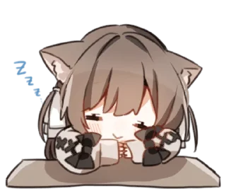 😪 emoji Amaenbo cat @moe_sticker_bot Telegram sticker 20 of 24