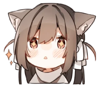 🤩 emoji Amaenbo cat @moe_sticker_bot Telegram sticker 13 of 24