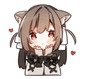 🥰 emoji Amaenbo cat @moe_sticker_bot Telegram sticker 10 of 24