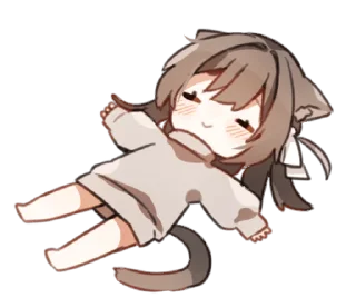 😑 emoji Amaenbo cat @moe_sticker_bot Telegram sticker 21 of 24