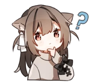 🤔 emoji Amaenbo cat @moe_sticker_bot Telegram sticker 5 of 24