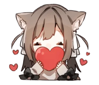 ❤ emoji Amaenbo cat @moe_sticker_bot Telegram sticker 9 of 24
