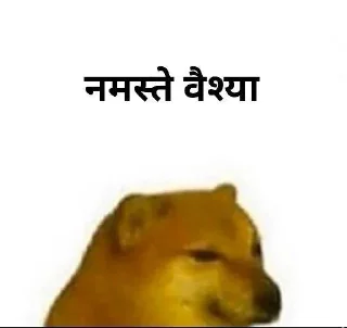 🤨 emoji Cheems in hindi Telegram sticker 3 of 23