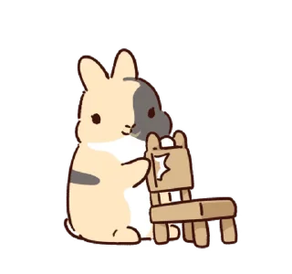 🐇 emoji ꒰ ૮꒰ྀིゝ。∂ ྀི꒱ა꒱ @nkplz Telegram sticker 6 of 24