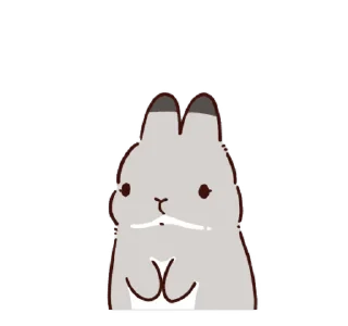 🐇 emoji ꒰ ૮꒰ྀིゝ。∂ ྀི꒱ა꒱ @nkplz Telegram sticker 18 of 24