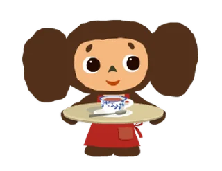 ☕ emoji チェブラーシカ アニメスタンプ @moe_sticker_bot Telegram sticker 18 of 24