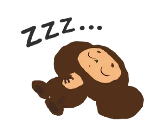😴 emoji チェブラーシカ アニメスタンプ @moe_sticker_bot Telegram sticker 15 of 24