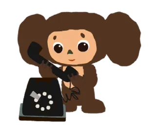 ☎️ emoji チェブラーシカ アニメスタンプ @moe_sticker_bot Telegram sticker 5 of 24