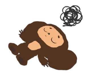 😩 emoji チェブラーシカ アニメスタンプ @moe_sticker_bot Telegram sticker 1 of 24