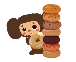 🍩 emoji チェブラーシカ アニメスタンプ @moe_sticker_bot Telegram sticker 7 of 24