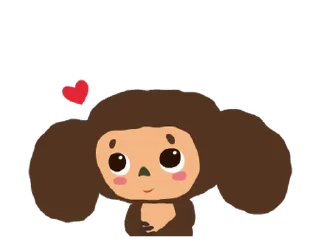 🥰 emoji チェブラーシカ アニメスタンプ @moe_sticker_bot Telegram sticker 4 of 24