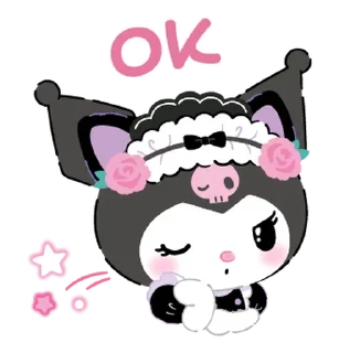 Sticker from Kuromi Tsundere Cafe @moe_sticker_bot