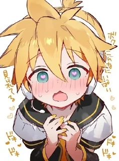 🌟 emoji Len Vocaloid by @CyanDarkness Telegram sticker 11 of 32