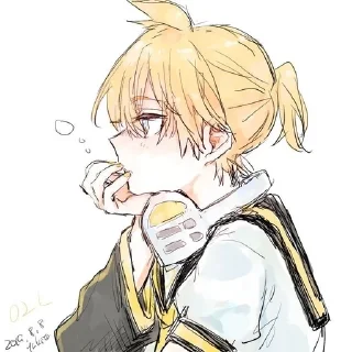 🌟 emoji Len Vocaloid by @CyanDarkness Telegram sticker 16 of 32