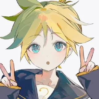 🌟 emoji Len Vocaloid by @CyanDarkness Telegram sticker 20 of 32