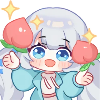 🍑 emoji 雫るる Telegram sticker 19 of 20